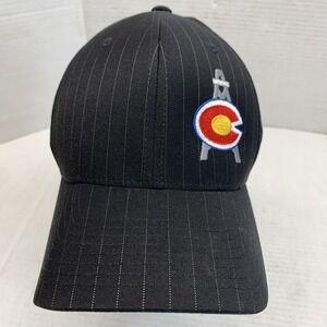 Flexfit Fitted L-XL Colorado Hat Cap Black Striped